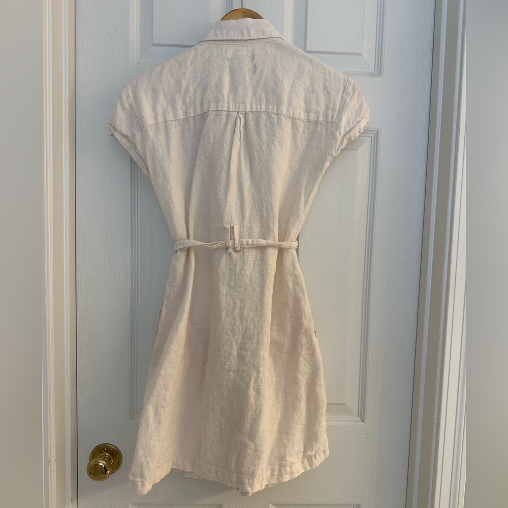 Tahari 100% Linen Button-Front Dress (XS) - Picture 3 of 3